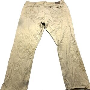 Wrangler Flex Straight Jeans Mens 38x30 Khaki Cotton Stretch Mid Rise 5-Pockets